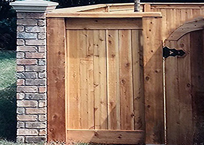 Gate with Brick Column