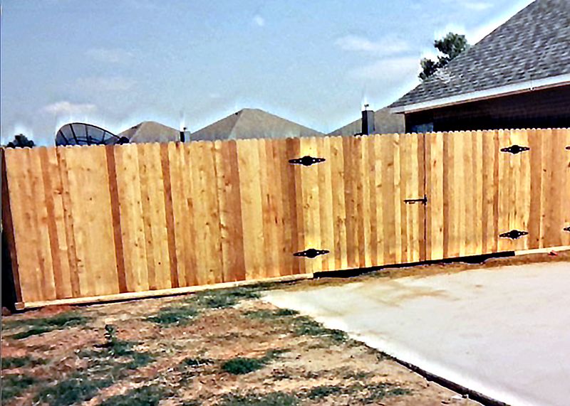 Stained Wood Fence
